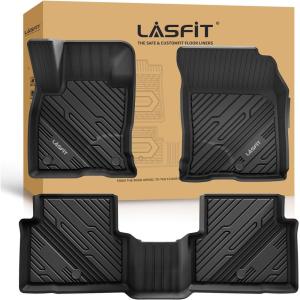 imageLASFIT Floor MatsampCargo Backrest Mat for Ford Edge 20152024Costom Fit All Weather Protection TPE Easy Clean Floor Liners Keep Your Car Trunk Clean and Tidy1pcs4 Bronco Sport 2125  2Rows Carpet Floor