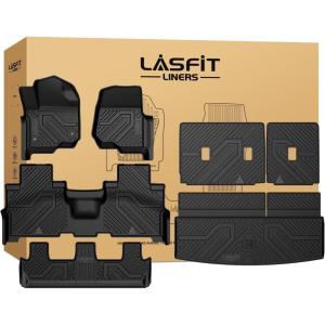 imageLASFIT Floor MatsampCargo Backrest Mat for Ford Edge 20152024Costom Fit All Weather Protection TPE Easy Clean Floor Liners Keep Your Car Trunk Clean and Tidy1pcs8 Expedition Standard 8Seat 2124  Combo Set