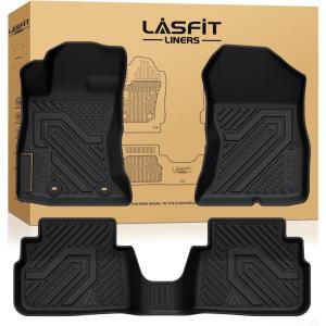 imageLASFIT Full Set Floor Mats for Subaru Outback 2026 All Weather TPE Custom Fit Floor Liners 1st amp 2nd Row amp Seat Back Mat amp Cargo Mat for Outback 2026Black4For Subaru Crosstrek  Impreza  20182023