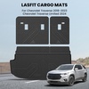 image:imageLASFIT Floor Mats amp Cargo Liner with Backrest Mat for Chevy Traverse 20242026 Only 8 Seats amp GMC Acadia 20242026 Only 8 Seats All Weather TPE Custom Fit Car Floor Liners Full Seat BlackCargo Liner for Chevy Traverse 20182023