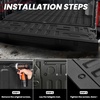 image:imageLASFIT Truck Tailgate Mat 20192026 for Chevrolet Chevy Silverado 1500 Only MultiFlex Tailgate amp GMC Sierra 1500 Only Fit Multipro Tailgate All Weather TPE Mat Not Fit Dropin Liners1 For F1501526Tailgate Mat Wo Work Surface