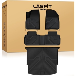 image:imageLASFIT Floor Mats amp Cargo Liner with Backrest Mat for Chevy Traverse 20242026 Only 8 Seats amp GMC Acadia 20242026 Only 8 Seats All Weather TPE Custom Fit Car Floor Liners Full Seat BlackFloor Mats for Chevrolet Blazer 20192021 Gas Only