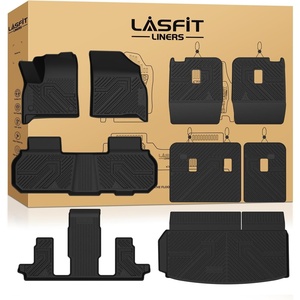 image:imageLASFIT Floor Mats amp Cargo Liner with Backrest Mat for Chevy Traverse 20242026 Only 8 Seats amp GMC Acadia 20242026 Only 8 Seats All Weather TPE Custom Fit Car Floor Liners Full Seat BlackFit for TraverseAcadiaEnclave 20242026