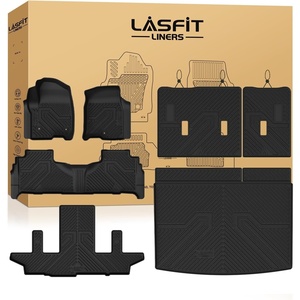 image:imageLASFIT Floor Mats amp Cargo Liner with Backrest Mat for Chevy Traverse 20242026 Only 8 Seats amp GMC Acadia 20242026 Only 8 Seats All Weather TPE Custom Fit Car Floor Liners Full Seat BlackFor Yukon XLSuburbanEscalade ESV 20212026