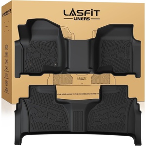 image:imageLASFIT Floor Mats amp Cargo Liner with Backrest Mat for Chevy Traverse 20242026 Only 8 Seats amp GMC Acadia 20242026 Only 8 Seats All Weather TPE Custom Fit Car Floor Liners Full Seat BlackDouble CabBench With UnderSeat Storage Box