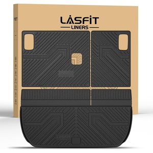 image:imageLASFIT Floor Mats amp Cargo Liner with Backrest Mat for Chevy Traverse 20242026 Only 8 Seats amp GMC Acadia 20242026 Only 8 Seats All Weather TPE Custom Fit Car Floor Liners Full Seat BlackCargo Liner for TraverseEnclave 20092017