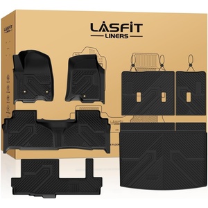 image:imageLASFIT Floor Mats amp Cargo Liner with Backrest Mat for Chevy Traverse 20242026 Only 8 Seats amp GMC Acadia 20242026 Only 8 Seats All Weather TPE Custom Fit Car Floor Liners Full Seat BlackSuburbanYukon XLEacalade ESV 8 Seats 20212026
