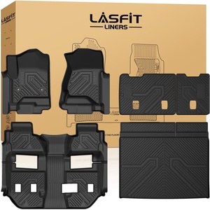 image:imageLASFIT Floor Mats amp Cargo Liner with Backrest Mat for Chevy Traverse 20242026 Only 8 Seats amp GMC Acadia 20242026 Only 8 Seats All Weather TPE Custom Fit Car Floor Liners Full Seat BlackSuburbanYukon XLEacalade ESV 7 Seats 20152020