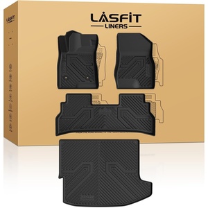 image:imageLASFIT Floor Mats amp Cargo Liner with Backrest Mat for Chevy Traverse 20242026 Only 8 Seats amp GMC Acadia 20242026 Only 8 Seats All Weather TPE Custom Fit Car Floor Liners Full Seat BlackFloor Mats for Chevrolet Trax 20242026