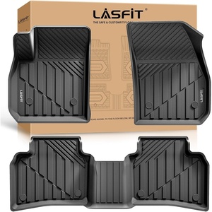 image:imageLASFIT Floor Mats amp Cargo Liner with Backrest Mat for Chevy Traverse 20242026 Only 8 Seats amp GMC Acadia 20242026 Only 8 Seats All Weather TPE Custom Fit Car Floor Liners Full Seat BlackFor Cadillac XT4