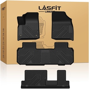 image:imageLASFIT Floor Mats amp Cargo Liner with Backrest Mat for Chevy Traverse 20242026 Only 8 Seats amp GMC Acadia 20242026 Only 8 Seats All Weather TPE Custom Fit Car Floor Liners Full Seat BlackFloor Mats for Chevrolet Traverse 20182024