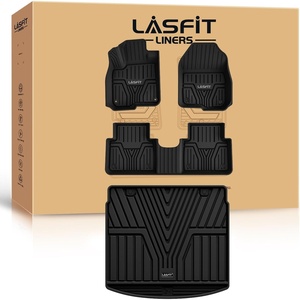 image:imageLASFIT Rear Seat Back Protector for Honda CRV 20122016 All Weather TPE Pet Friendly Custom Fit CRV Second Row Back Seat Cover Backseat Mat Liner Accessories Black2For Honda CRV  20172022  Full Set Cargo Mat in Upper Position
