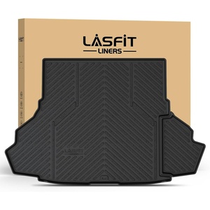 image:imageLASFIT Cargo Mat for Ford Expedition 8 Seats Standard 20212024Not Fit 7 Seats Max Backrest Liner Custom Fit All Weather Protector Split Design Easy Installation Trunk with Seatback Mat4 pcs Black121523  Mustang  Cargo
