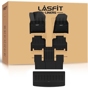 image:imageLASFIT Floor Mats for Jeep Wrangler Unlimited 4XE 20212025 4 Door Without Subwoofer Plugin Hybrid EVGas PHEV All Weather Car Mats Floor Liners Cargo Liner Seatback Cargo Mat BlackWagoneer 7 Seats 2225