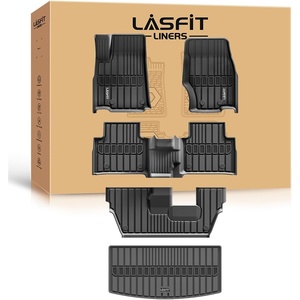 image:imageLASFIT Floor Mats for Jeep Wrangler Unlimited 4XE 20212025 4 Door Without Subwoofer Plugin Hybrid EVGas PHEV All Weather Car Mats Floor Liners Cargo Liner Seatback Cargo Mat BlackGrand Cherokee L 7 Seats 2126