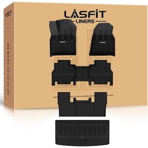 image:imageLASFIT Floor Mats for Jeep Wrangler Unlimited 4XE 20212025 4 Door Without Subwoofer Plugin Hybrid EVGas PHEV All Weather Car Mats Floor Liners Cargo Liner Seatback Cargo Mat BlackGrand Wagoneer 7 Seats 2225