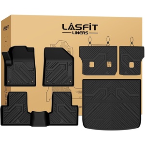 image:imageLASFIT Floor Mats for Jeep Wrangler Unlimited 4XE 20212025 4 Door Without Subwoofer Plugin Hybrid EVGas PHEV All Weather Car Mats Floor Liners Cargo Liner Seatback Cargo Mat BlackCherokee 1523