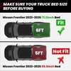 image:imageLASFIT Bed Mat for Nissan Frontier 20222026 6FT733 Inches Not Fit Dropin Bed Liners All Weather TPE Custom Fit Truck Bed Mat for Frontier 2022 2023 2024 2025 2026 Crew Cab Bed Liner BlackFits For Nissan Frontier 202220261 Pcs