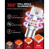 image:imageLASFIT 7440 7443 Brake Light LED bulb Built in Resistor for Red Tail Light Upgraded Bright 7444na 7441 7444 7440NA W21W WY21W LED Canbus Ready Stop Lights Pack of 2Amber