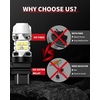 image:imageLASFIT 7440 7443 Brake Light LED bulb Built in Resistor for Red Tail Light Upgraded Bright 7444na 7441 7444 7440NA W21W WY21W LED Canbus Ready Stop Lights Pack of 2White