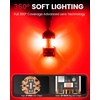 image:imageLASFIT 7440 7443 Brake Light LED bulb Built in Resistor for Red Tail Light Upgraded Bright 7444na 7441 7444 7440NA W21W WY21W LED Canbus Ready Stop Lights Pack of 2Red