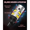 image:imageLASFIT 7440 7443 Brake Light LED bulb Built in Resistor for Red Tail Light Upgraded Bright 7444na 7441 7444 7440NA W21W WY21W LED Canbus Ready Stop Lights Pack of 2White