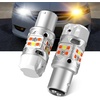 image:imageLASFIT 7440 7443 Brake Light LED bulb Built in Resistor for Red Tail Light Upgraded Bright 7444na 7441 7444 7440NA W21W WY21W LED Canbus Ready Stop Lights Pack of 2AmberWhite