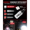 image:imageLASFIT 7440 7443 Brake Light LED bulb Built in Resistor for Red Tail Light Upgraded Bright 7444na 7441 7444 7440NA W21W WY21W LED Canbus Ready Stop Lights Pack of 2Red