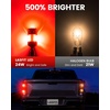 image:imageLASFIT 7440 7443 Brake Light LED bulb Built in Resistor for Red Tail Light Upgraded Bright 7444na 7441 7444 7440NA W21W WY21W LED Canbus Ready Stop Lights Pack of 2Red