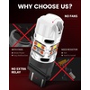 image:imageLASFIT 7440 7443 Brake Light LED bulb Built in Resistor for Red Tail Light Upgraded Bright 7444na 7441 7444 7440NA W21W WY21W LED Canbus Ready Stop Lights Pack of 2AmberWhite