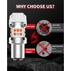 image:imageLASFIT 7440 7443 Brake Light LED bulb Built in Resistor for Red Tail Light Upgraded Bright 7444na 7441 7444 7440NA W21W WY21W LED Canbus Ready Stop Lights Pack of 2Amber