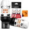 image:imageLASFIT 7440 7443 Brake Light LED bulb Built in Resistor for Red Tail Light Upgraded Bright 7444na 7441 7444 7440NA W21W WY21W LED Canbus Ready Stop Lights Pack of 2Amber