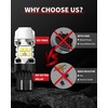 image:imageLASFIT 7440 7443 Brake Light LED bulb Built in Resistor for Red Tail Light Upgraded Bright 7444na 7441 7444 7440NA W21W WY21W LED Canbus Ready Stop Lights Pack of 2White