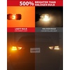 image:imageLASFIT 7440 7443 Brake Light LED bulb Built in Resistor for Red Tail Light Upgraded Bright 7444na 7441 7444 7440NA W21W WY21W LED Canbus Ready Stop Lights Pack of 2AmberWhite