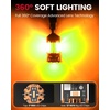 image:imageLASFIT CANBUS 3157 LED Bulb Red3057 4157 LED With Builtin Resistor for Brake Light Bulbs with Fan3156 Anti Hyper Flash Error Free for 20072013 Silverado 1500Tail Lights Stop Lights Pack of 2Amber