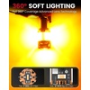 image:imageLASFIT CANBUS 3157 LED Bulb Red3057 4157 LED With Builtin Resistor for Brake Light Bulbs with Fan3156 Anti Hyper Flash Error Free for 20072013 Silverado 1500Tail Lights Stop Lights Pack of 2Amber