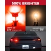image:imageLASFIT CANBUS 3157 LED Bulb Red3057 4157 LED With Builtin Resistor for Brake Light Bulbs with Fan3156 Anti Hyper Flash Error Free for 20072013 Silverado 1500Tail Lights Stop Lights Pack of 2Red
