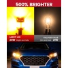 image:imageLASFIT CANBUS 3157 LED Bulb Red3057 4157 LED With Builtin Resistor for Brake Light Bulbs with Fan3156 Anti Hyper Flash Error Free for 20072013 Silverado 1500Tail Lights Stop Lights Pack of 2Amber