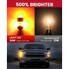 image:imageLASFIT CANBUS 3157 LED Bulb Red3057 4157 LED With Builtin Resistor for Brake Light Bulbs with Fan3156 Anti Hyper Flash Error Free for 20072013 Silverado 1500Tail Lights Stop Lights Pack of 2Amber