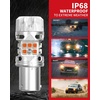 image:imageLASFIT CANBUS 3157 LED Bulb Red3057 4157 LED With Builtin Resistor for Brake Light Bulbs with Fan3156 Anti Hyper Flash Error Free for 20072013 Silverado 1500Tail Lights Stop Lights Pack of 2Amber
