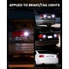 image:imageLASFIT CANBUS 3157 LED Bulb Red3057 4157 LED With Builtin Resistor for Brake Light Bulbs with Fan3156 Anti Hyper Flash Error Free for 20072013 Silverado 1500Tail Lights Stop Lights Pack of 2White