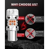 image:imageLASFIT CANBUS 3157 LED Bulb Red3057 4157 LED With Builtin Resistor for Brake Light Bulbs with Fan3156 Anti Hyper Flash Error Free for 20072013 Silverado 1500Tail Lights Stop Lights Pack of 2Amber
