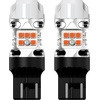 image:imageLASFIT CANBUS 3157 LED Bulb Red3057 4157 LED With Builtin Resistor for Brake Light Bulbs with Fan3156 Anti Hyper Flash Error Free for 20072013 Silverado 1500Tail Lights Stop Lights Pack of 2Amber