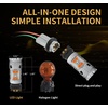 image:imageLASFIT CANBUS 3157 LED Bulb Red3057 4157 LED With Builtin Resistor for Brake Light Bulbs with Fan3156 Anti Hyper Flash Error Free for 20072013 Silverado 1500Tail Lights Stop Lights Pack of 2Amber