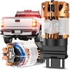 image:imageLASFIT CANBUS 3157 LED Bulb Red3057 4157 LED With Builtin Resistor for Brake Light Bulbs with Fan3156 Anti Hyper Flash Error Free for 20072013 Silverado 1500Tail Lights Stop Lights Pack of 2Red