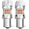image:imageLASFIT 7440 7443 Brake Light LED bulb Built in Resistor for Red Tail Light Upgraded Bright 7444na 7441 7444 7440NA W21W WY21W LED Canbus Ready Stop Lights Pack of 2Amber