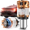 image:imageLASFIT CANBUS 3157 LED Bulb Red3057 4157 LED With Builtin Resistor for Brake Light Bulbs with Fan3156 Anti Hyper Flash Error Free for 20072013 Silverado 1500Tail Lights Stop Lights Pack of 2Red