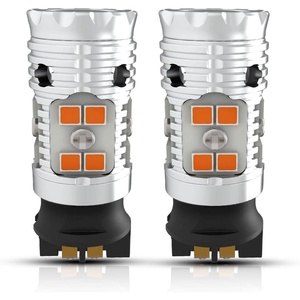 image:imageLASFIT CANBUS 3157 LED Bulb Red3057 4157 LED With Builtin Resistor for Brake Light Bulbs with Fan3156 Anti Hyper Flash Error Free for 20072013 Silverado 1500Tail Lights Stop Lights Pack of 2Amber