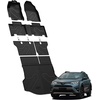 image:imageLASFIT Floor Mats amp Trunk Mat amp Backrest Mat for Toyota RAV4 2026 Hybrid Not Fit Plugin Hybrid Fit for Cargo with Subwoofer RAV 4 All Weather TPE Custom Fit Automotive Car Liner Accessories Black620132018RAV4Full Set Mats