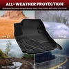 image:imageLASFIT Floor Mats amp Trunk Mat amp Backrest Mat for Toyota RAV4 2026 Hybrid Not Fit Plugin Hybrid Fit for Cargo with Subwoofer RAV 4 All Weather TPE Custom Fit Automotive Car Liner Accessories Black320062012RAV4 5 SeatFull Set Mats